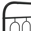 Metalni okvir za krevet s uzglavljem crni 140x200 cm