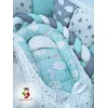 Bubamara037 Pletenica za krevetac, Trostruka, 240 cm, Plava