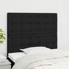 Uzglavlje Crno 80x5x118/128 cm Tkanina