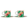 Maxwell & Williams Set skodelica za črno kavo Tropicana 100ml / 2 kos / roza / porcelan