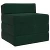 Sofa na razvlačenje Tamnozelena 200 x 70 x 10 cm Baršun