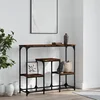 Konzolni stol boja hrasta 89,5 x 28 x 76 cm konstruirano drvo