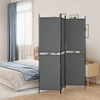 Sobna pregrada s 3 panela antracit 150x180 cm od tkanine