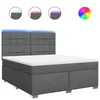 vidaXL vidaXL Box spring postelja z vzmetnico temno siva 180x200 cm blago, (21321354)
