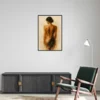 Canvas Slika na platnu Sklad linije 60x90cm, Sa ramom, Crni