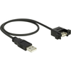 Delock Delock USB 2.0 Priključni kabel [1x Moški konektor USB 2.0 tipa A - 1x Ženski konektor USB 2.0 tipa A] 0.5 m Črna Pozlačeni kone