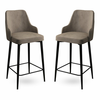 HANAH HOME Set 2 barske stolice Enox Cappuccino Black