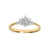 DIAMANT LETERNEL Prstan Cluster-Ring aus 375 Gelbgold mit Diamant zlata