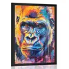Plakat gorila v imitaciji umetniške slike - 60x90 silver