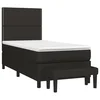 Box spring krevet s madracem crni 90x190 cm od tkanine