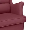 Stolica za ljuljanje 74x90x102 cm od tkanine crvena boja vina