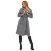 JESSYSS Daljši oversized plašč s pasom