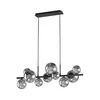 ONLI - Luster na sajli PALOMA 10xG9/3W/230V crna/dimljena