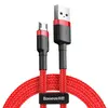 BASEUS podatkovni kabel Cafule microUSB CAMKLF-C09, 2 m, rdeč