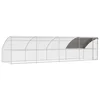 Kavez za piliće 4 pcs Srebrno 800 x 200 x 200 cm Čelik i PE