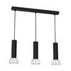 Lestenec na vrvici DANTE 3xGU10/25W/230V črn/krom