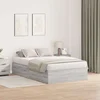 Krevet s ladicama Siva Sonoma 120 x 200 cm Konstruirano drvo