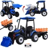 Traktor bager AKU s prikolicom plavi
