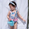 Yizi Jednodelni kupaći kostim za devojčice, Plavi