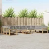 Set vanjskih sofa s jastukom 11 pcs Bijela i svjetlosiva