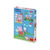 Dino peppa pig - porodica, puzzle set za bebe 3-5 delova ( 11000 )