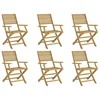 Sklopive vrtne stolice 6 kom 54,5x61,5x86,5 cm od drva bagrema