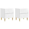 Noćni ormarić 2 pcs Bijela visokog sjaja 43 x 34,5 x 48 cm
