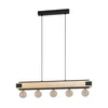 EGLO Viseća lampa LAYHAM 5xE27 96 cm crna/drvo 43468