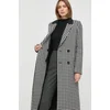 TWINSET Volneni plašč 222TT2461 Črna Regular Fit