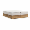 Bež/v naravni barvi boxspring postelja s prostorom za shranjevanje 180x200 cm Faro – Maison de Reve