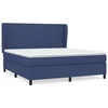 Vidaxl Box spring postelja z vzmetnico modra 180x200 cm blago