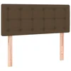 Vidaxl Posteljno vzglavje temno rjavo 80x5x78/88 cm blago