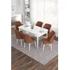 Hanah Home Set Trpezarijski sto i 6 stolica Eva, Terakota