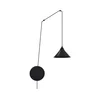 Luster na sajli ABRAMO 1xE27/15W/230V crna