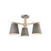 Plafonski luster ELLIE 3xE27/60W/230V siva/buk