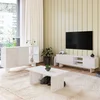 Hanah Home set nameštaja za dnevnu sobu Ravello, beli / beli mermer