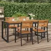 Vrtni stol s U-nogama 180 x 90 x 75 cm od masivnog drva bagrema
