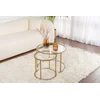Hanah Home Klub sto-set Aurum, 60x60x43cm, 42x42x39cm, 2 komada, Zlatne boje
