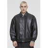 Mens synthetic leather jacket black