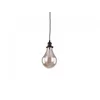 RUSTIK 117 Visilica 1xE27, BLACK/AMBER GLASS, Crna