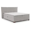 Svetlo siva boxspring postelja s prostorom za shranjevanje 160x200 cm Lysa – Ropez