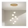 Ondaluce - Luster na sajli JEWEL 8xE14/10W/230V prečnik 70 cm zlatna/bela