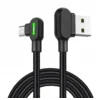 Mcdodo 90° KOTNI MICRO USB KABEL ZA HITRO POLNJENJE, DVOJNI, QC, 3 LED, 2M