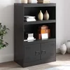 vidaXL vidaXL Komoda črna 67x39x107 cm jeklo, (21274149)
