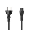 Nedis Napajalni kabel | Vtič z ozemljitvenim kontaktom moški | IEC-320-C5 | Naravnost | Naravnost | Ponikljano | 5,00 m | Okrogla | PVC | Črna | Oznaka