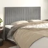 Uzglavlje svijetlosivo 180x5x118/128 cm baršunasto
