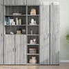 Visoka komoda siva boja hrasta 40x41x185 cm konstruirano drvo