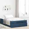 Okvir kreveta s madracem 2 pcs Plava tkanina