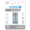 slomart polnjive baterije everactive evhrl03-800 aaa r03 1,2 v 3.7 v (2 kosov)