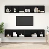 vidaXL Stenski TV kabinet s polico 4 pcs Črni hrast 37 x 37 x 107.5 cm